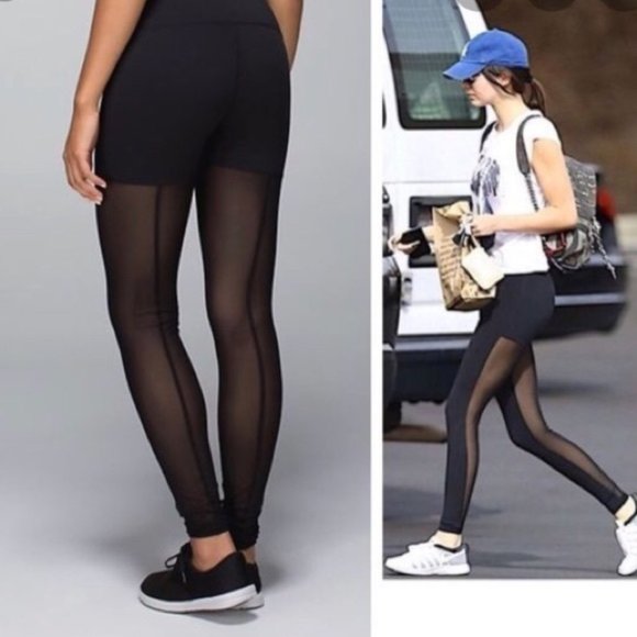 Lulemon Lab Night Mesh back Black Hi Rise pants